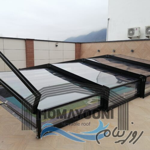 سقف متحرک استخر سقف متحرک المینیومی در کردان