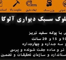 بلوک سبک سیمانی آلوکا